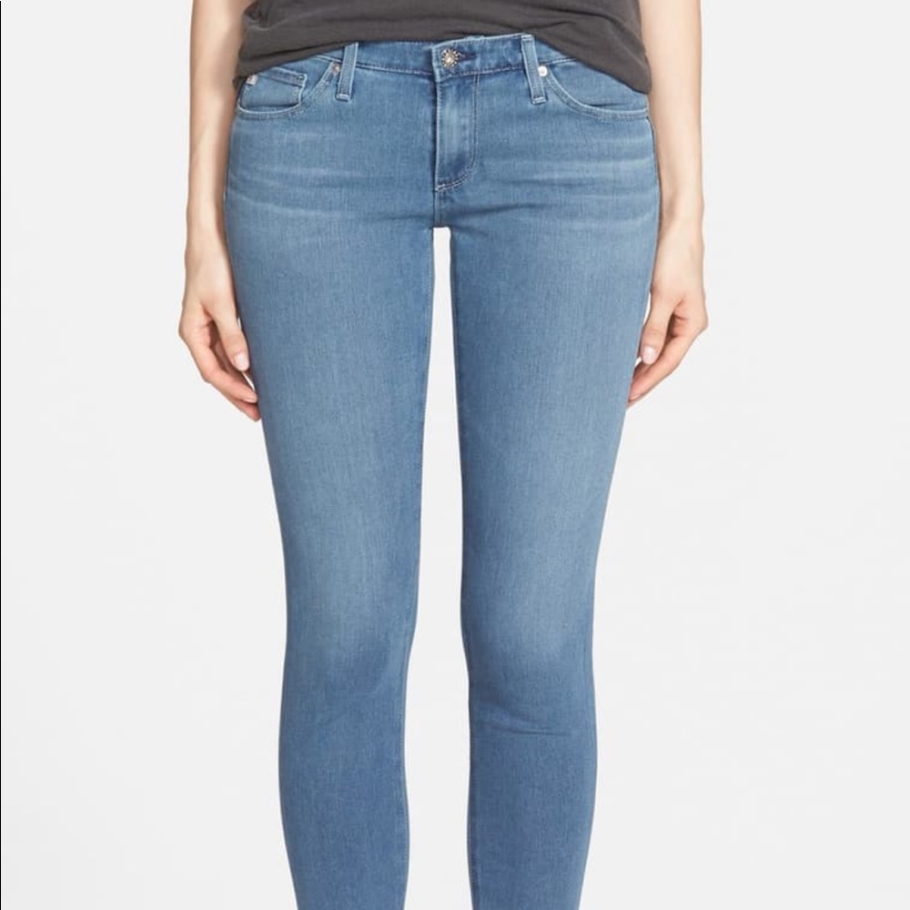 Ag Adriano Goldschmied Light Blue Ankle Jeans